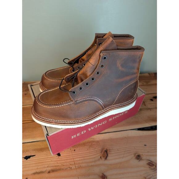 Red Wing Men\'s 1907 Classic Moc Toe 6 Inch Boot Copper Rough & Tough NEW IN BOX main image 5